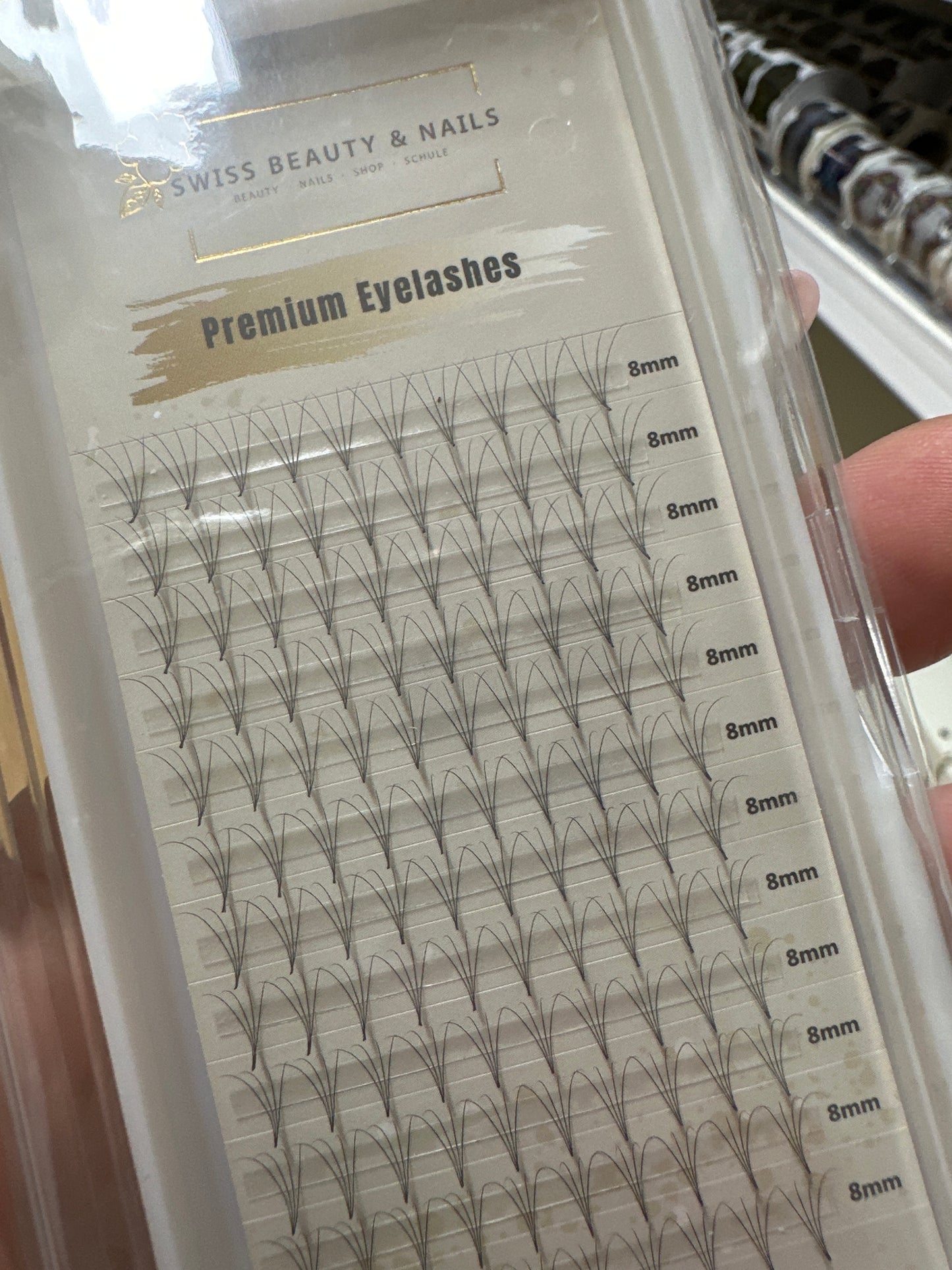 Fertigfächer Volumenfächer Wimpern 4D 8mm 0.05 D SBN