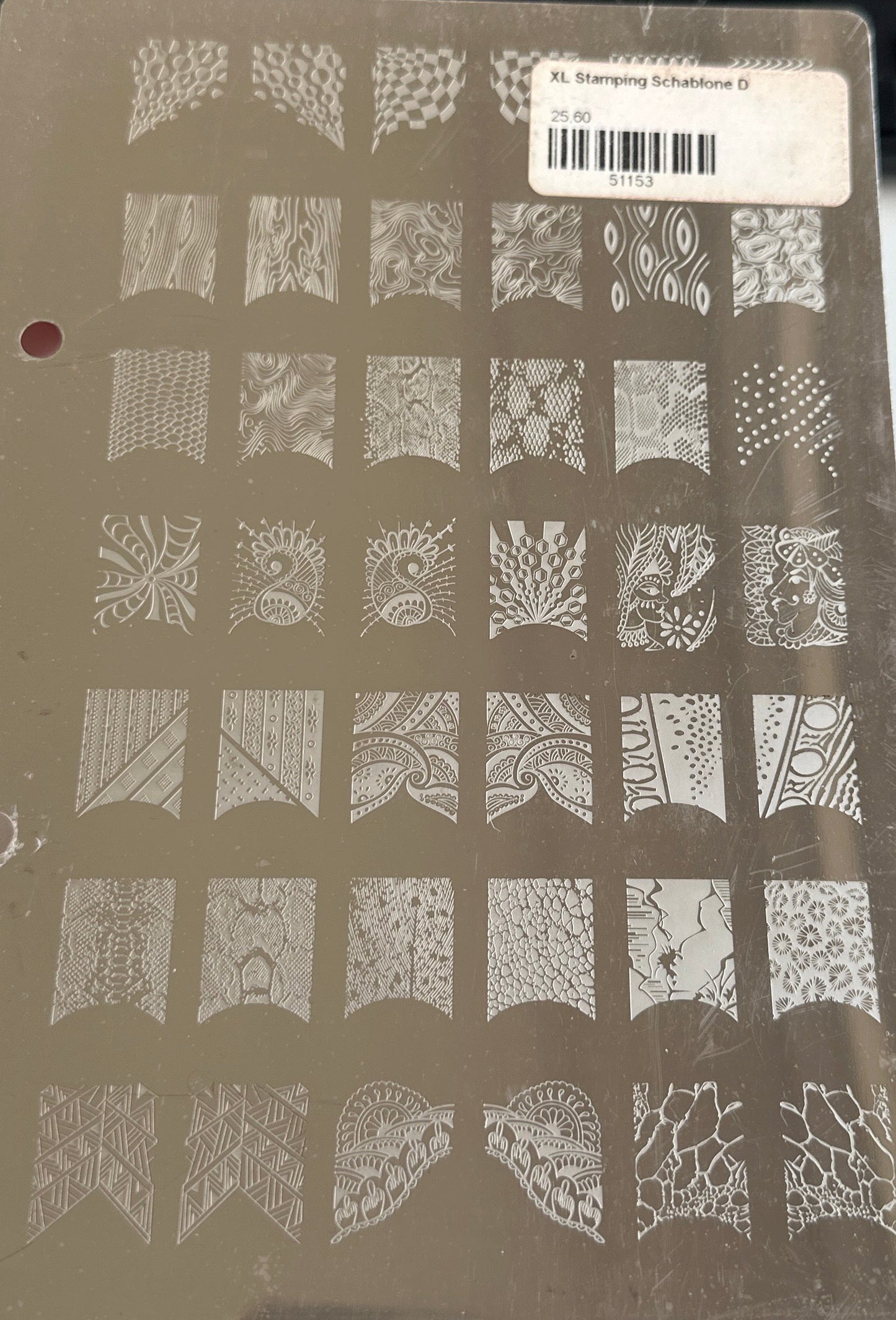 XL Stamping Schablone D Schlangenmuster