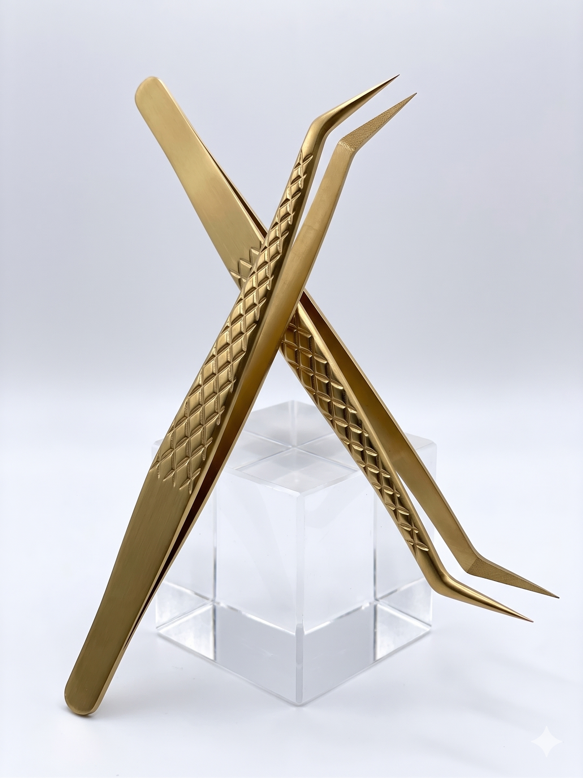 Volumen Pinzetten für Lash Extensions gebogen FIBER grip