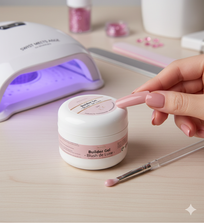 Blush de Luxe Aufbau Builder Gel | 50ml Profi-Nagelgel für Nailstudios