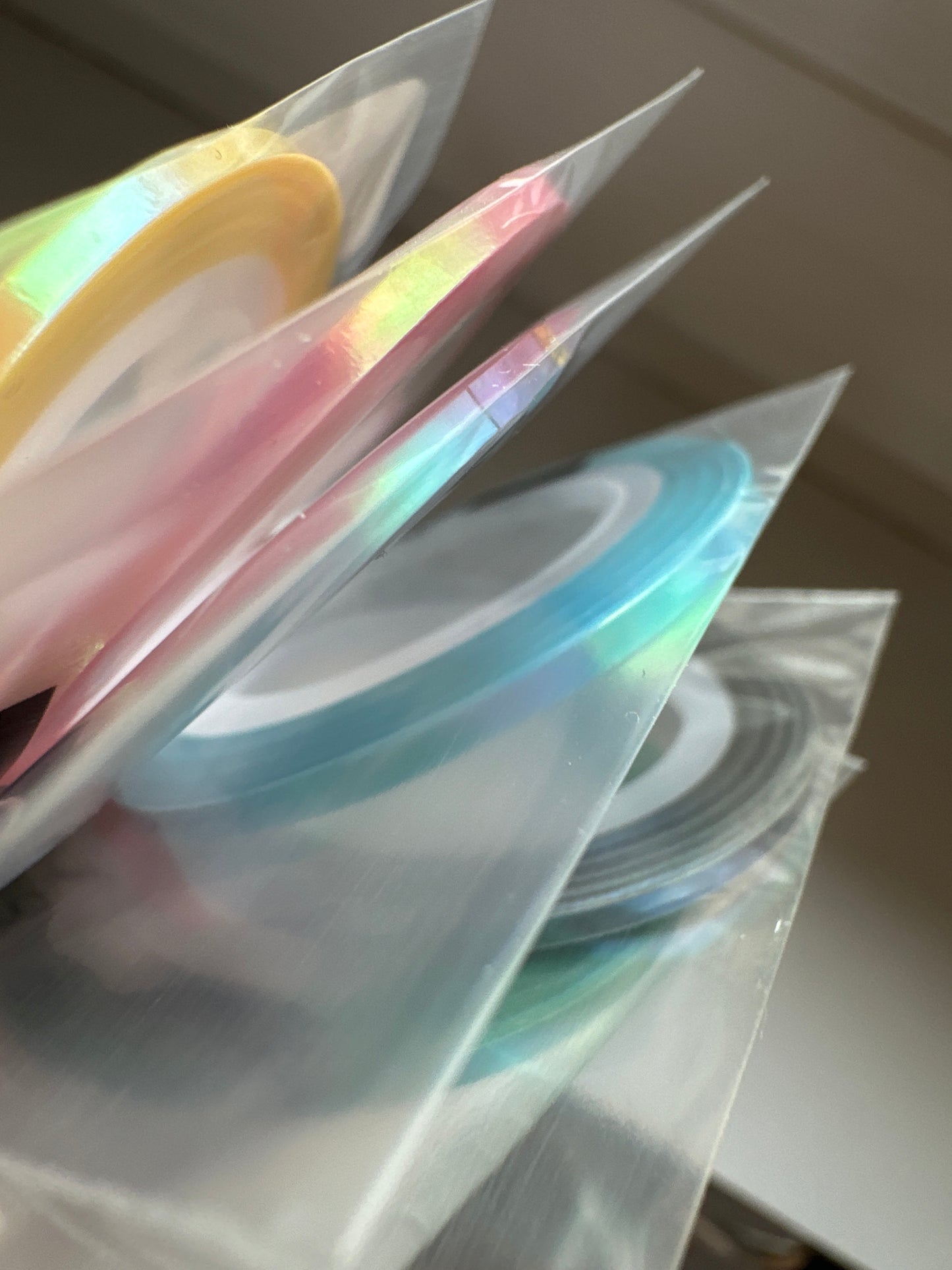 Set 6x Zierstreifen pastell 2mm