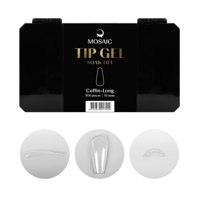 Fullcover Nailtips 500 Stk. Long Coffin