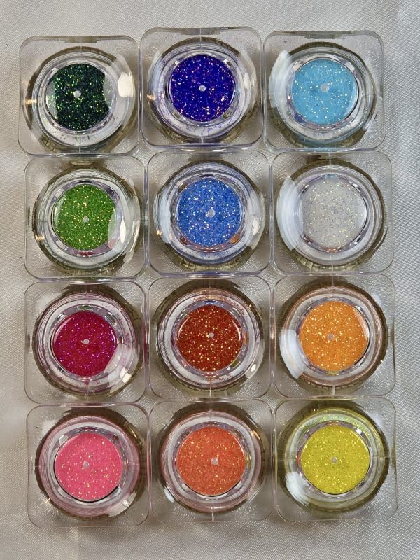 Nailart Neonglitter lose 12 Stk.