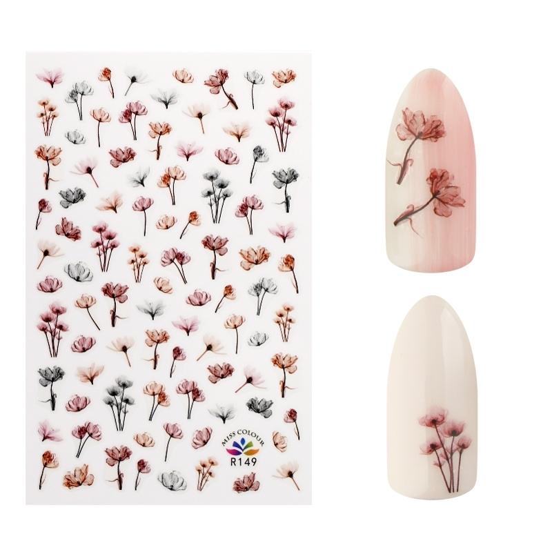 Nailart Sticker | Aquarell Herbstblüten R149