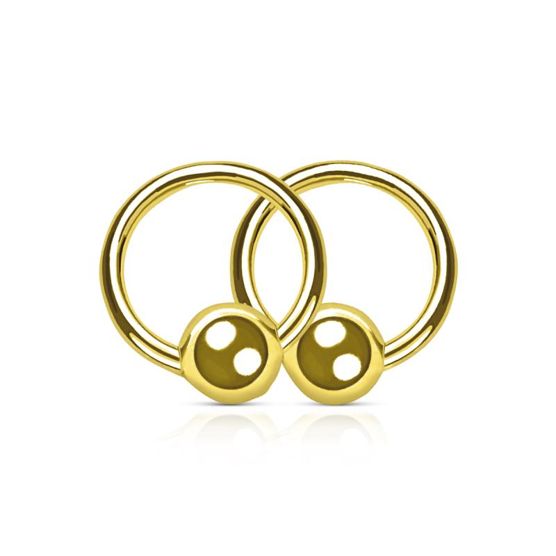 Piercing gold mit Kugel 10Stk.