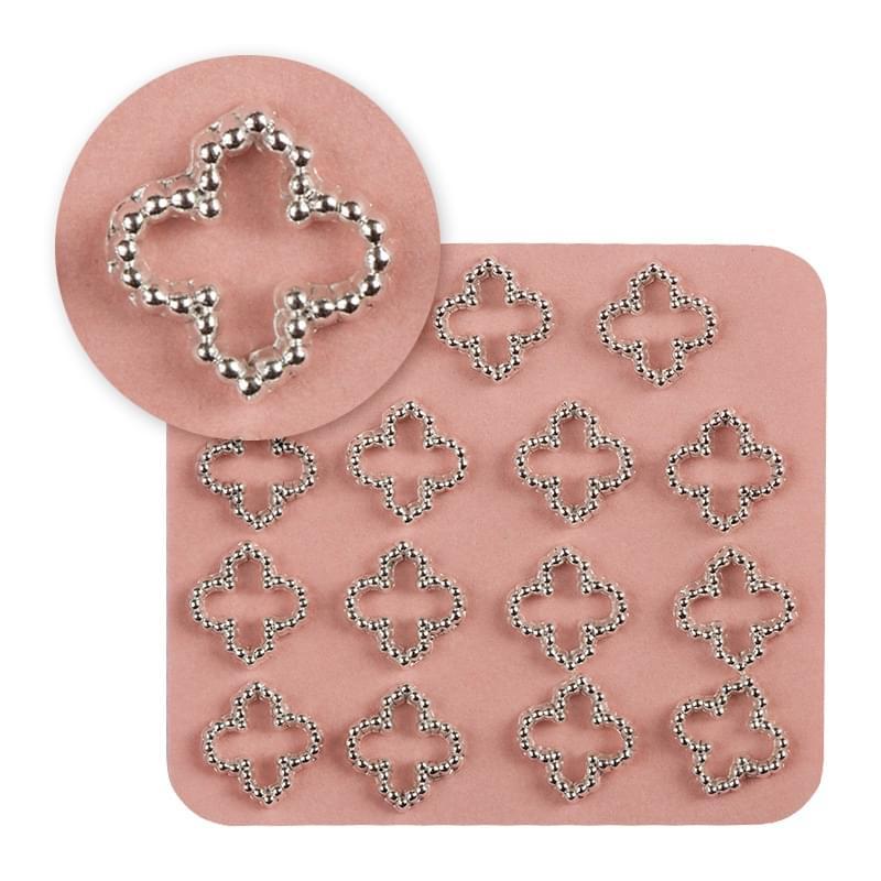 Metall Kleeblatt Silver 0832