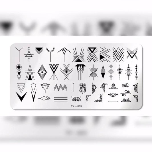 Stamping Schablone grafische Muster J003