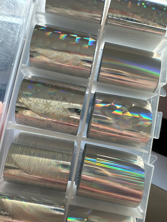 Set Transferfolie 10 Stk. silber