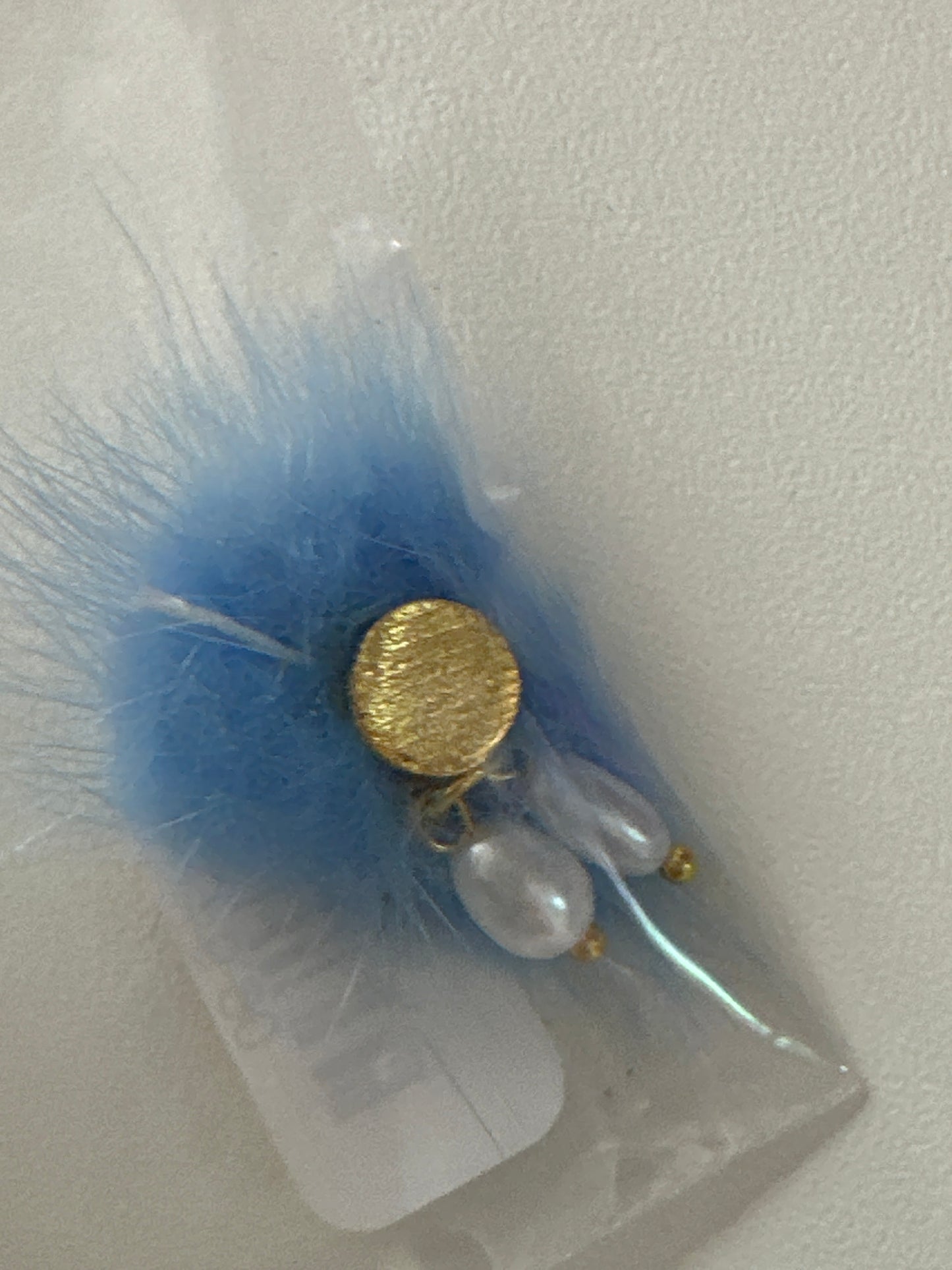 Nailart Puschel mit Magnet Hellblau