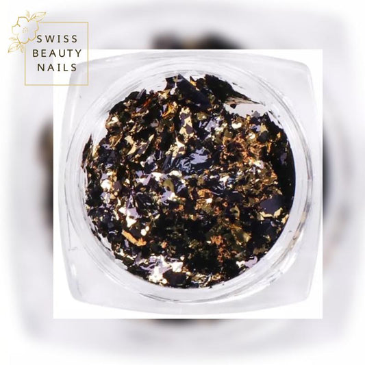 Flakes gold black