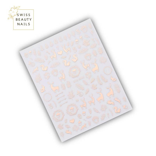 Nailart Sticker | rosegold Winter 050