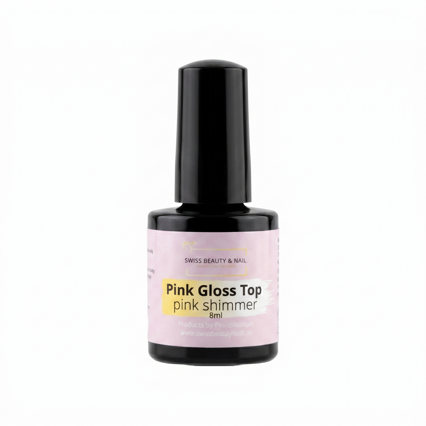 Pink Gloss Top Gel 8ml | pink shimmer