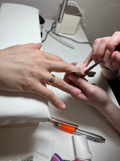 Kurs Modellierung Gelnägel Schablone