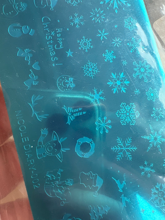 Stamping Schablone Weihnacht 2