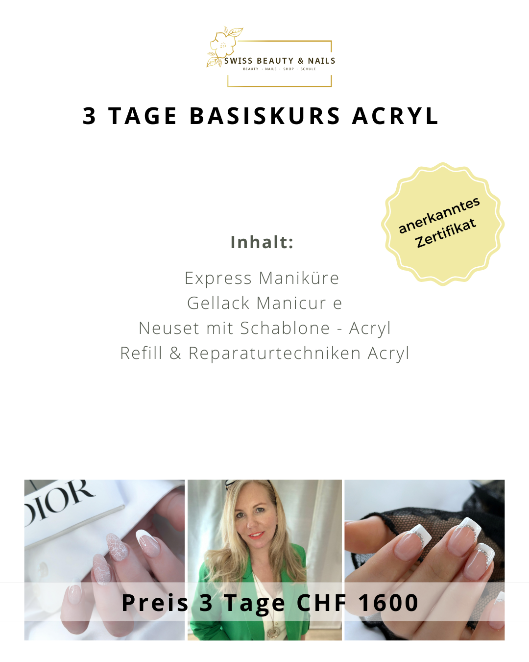 3 Tages Kurs Basis Acrylnägel Nagelmodellage