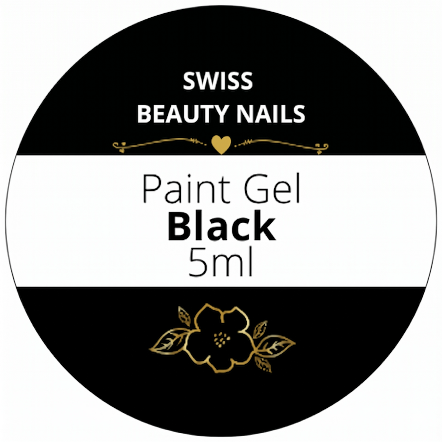 Black Paint Gel für Nailart | 5ml