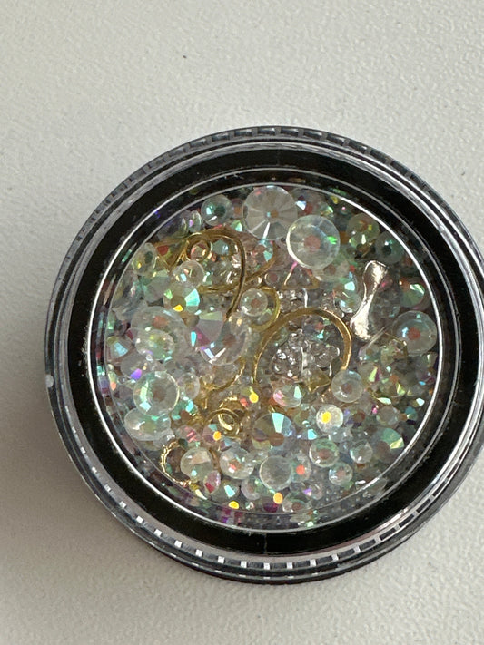 Strass Mix Box Nailart Clear