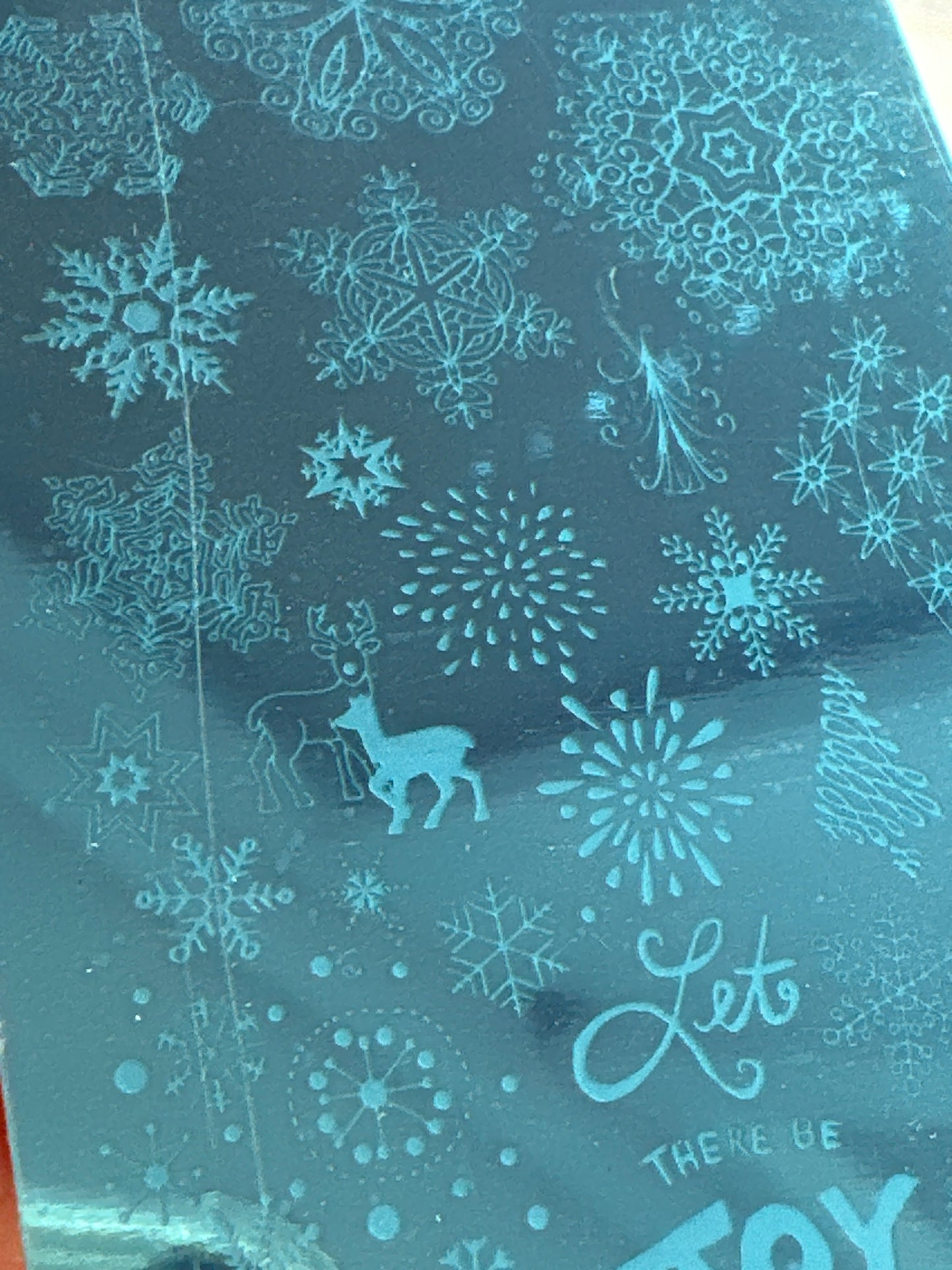 Stamping Schablone Weihnacht