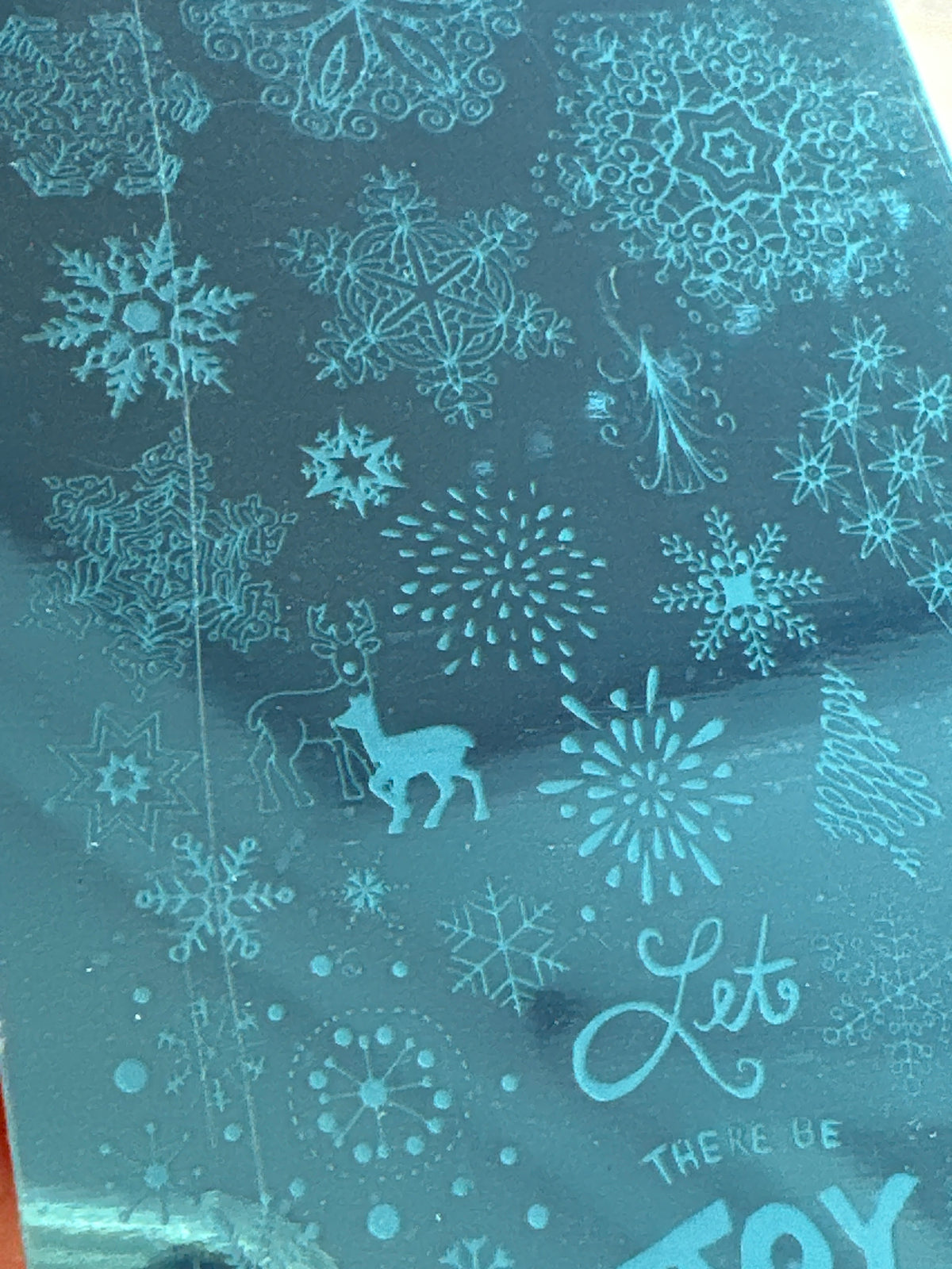 Stamping Schablone Weihnacht