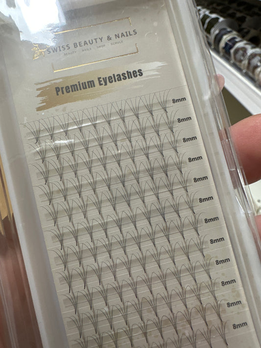 Fertigfächer Volumenfächer Wimpern 4D 8mm 0.05 D SBN