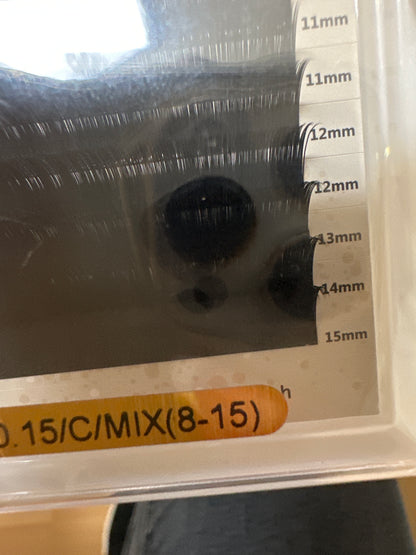 Wimpern SBN 0.15 Mix Tray C Curl (8-15)