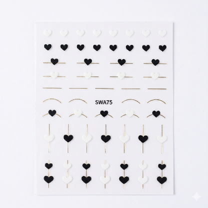 Nailart Sticker Herzen & Linien