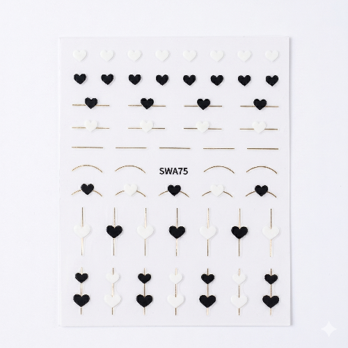 Nailart Sticker Herzen & Linien