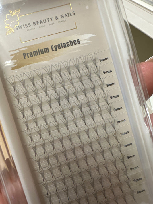 Fertigfächer Volumenfächer Wimpern 4D 9mm 0.05 D SBN