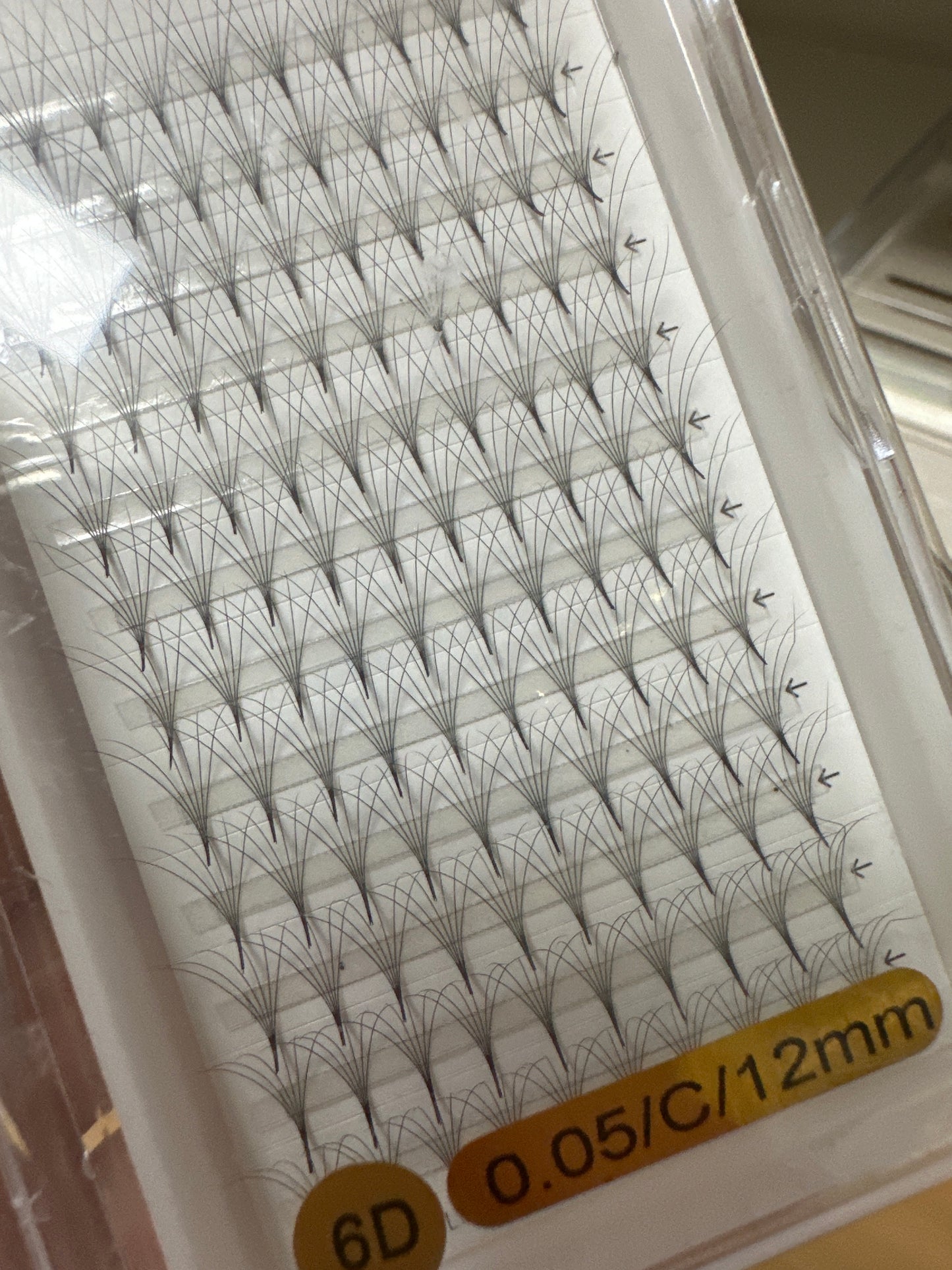 Fertigfächer Volumenfächer Wimpern C 0.05 12mm 6D