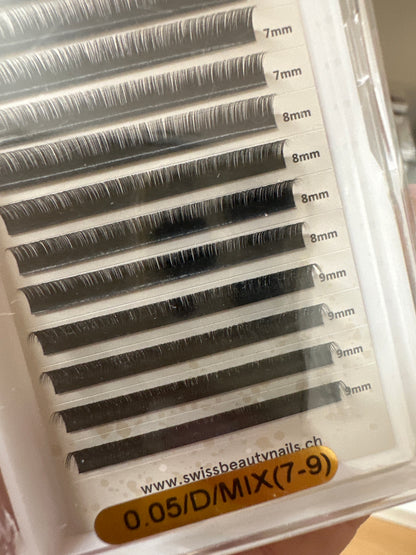 Wimpern SBN 0.05 Mix Tray D Curl (7-9)