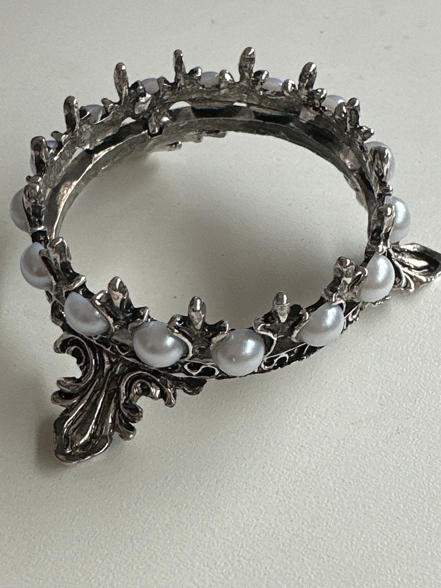 Pinselhalter Krönchen Krone silber