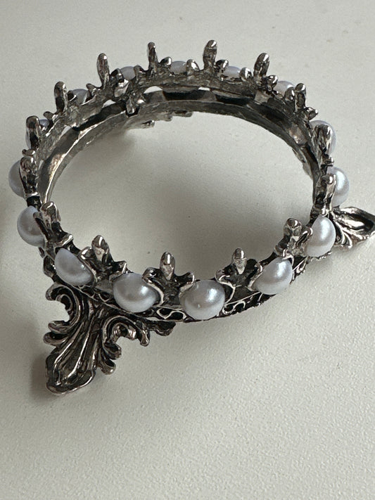 Pinselhalter Krönchen Krone silber