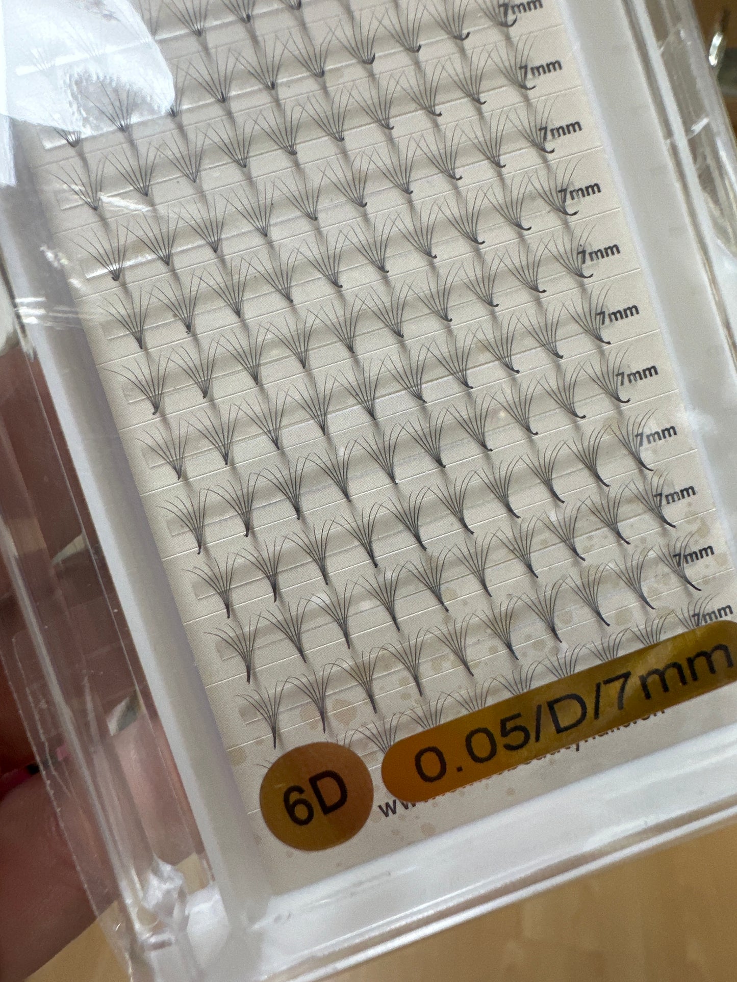 Fertigfächer Volumenfächer Wimpern 6D 7mm 0.05 D SBN