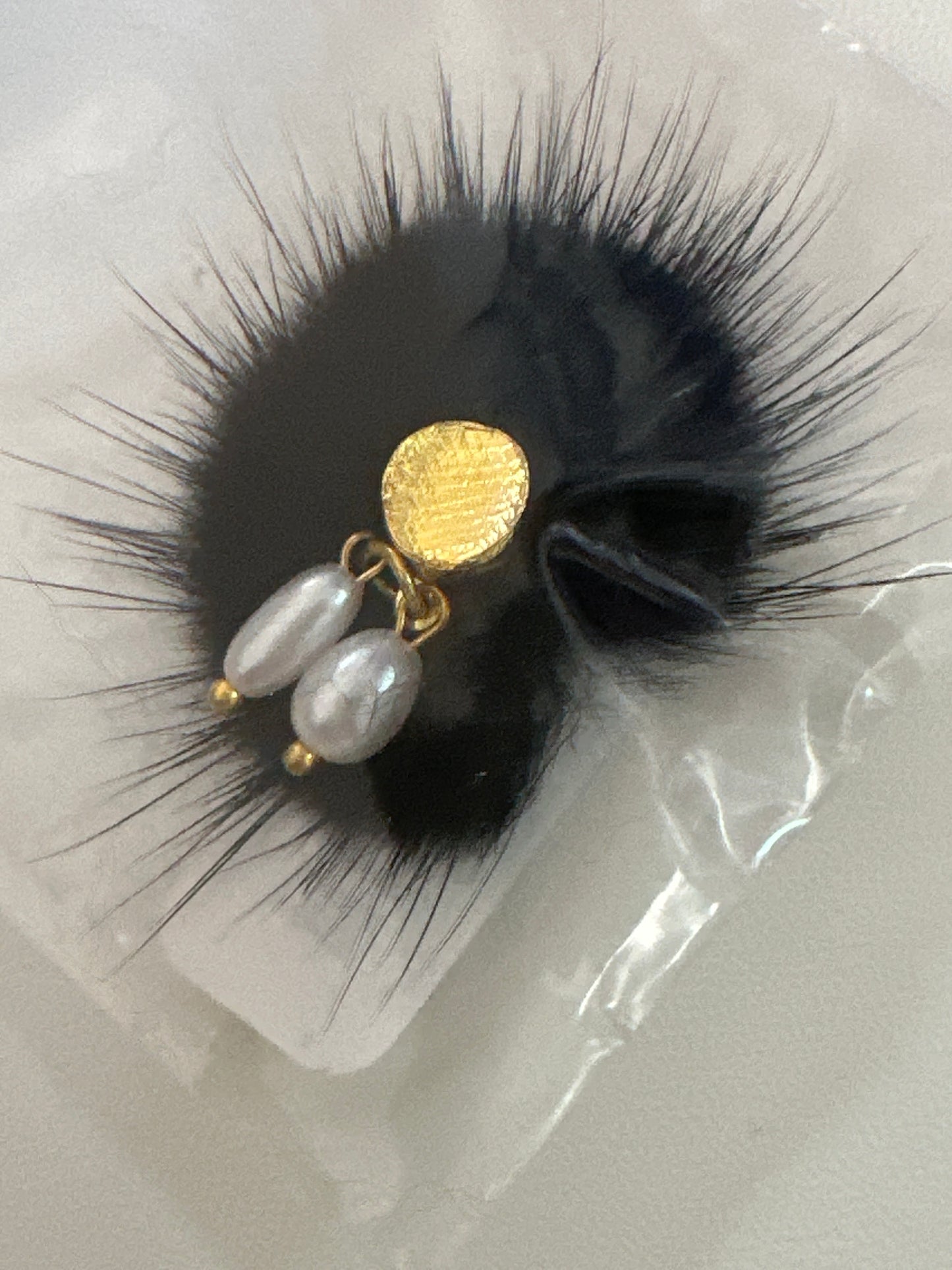 Nailart Puschel mit Magnet Schwarz