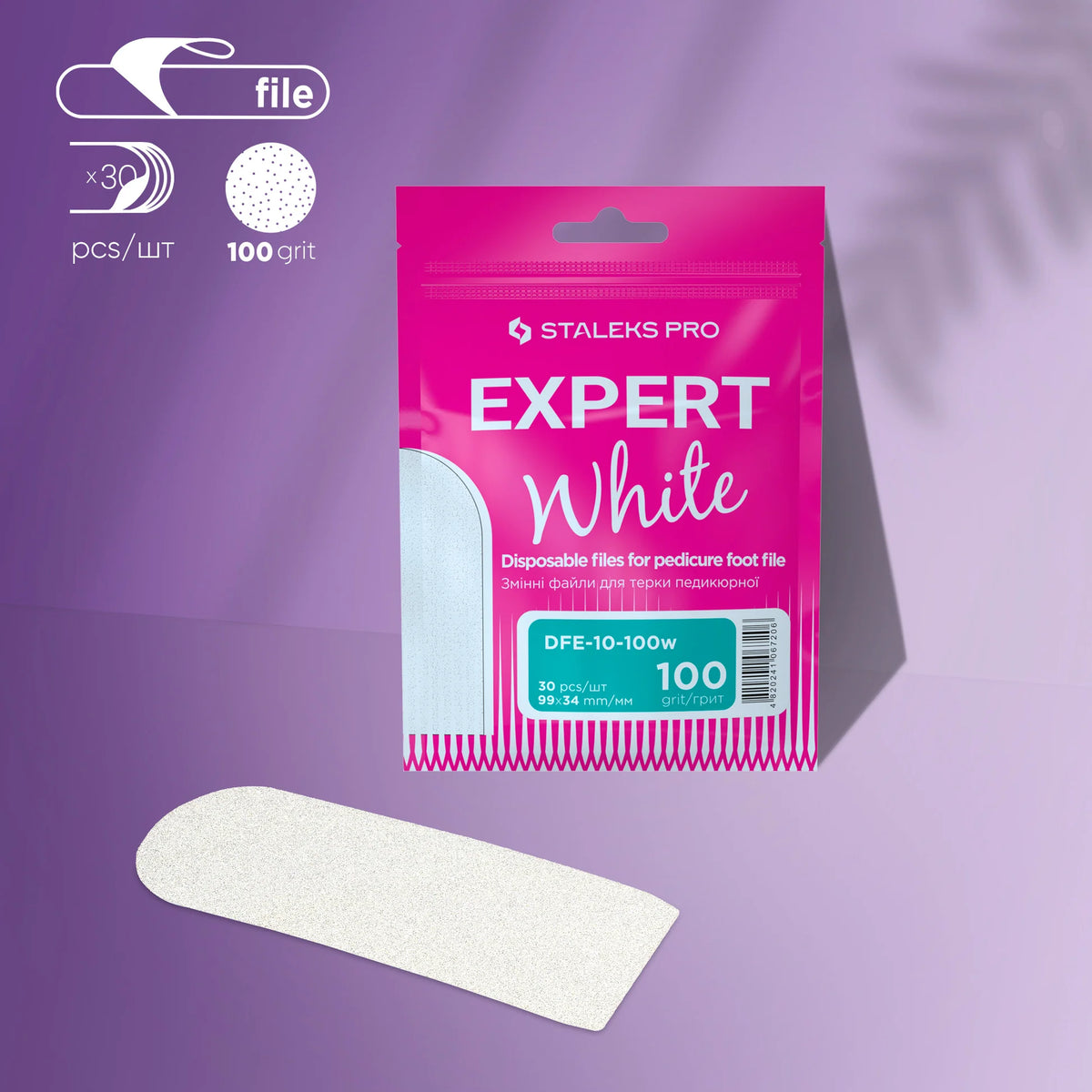 Fussfeile Ersatzblätter 30 Stk. Expert White
