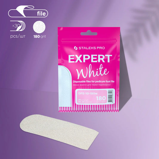 Fussfeile Ersatzblätter 30 Stk. Expert White | 180 Grit