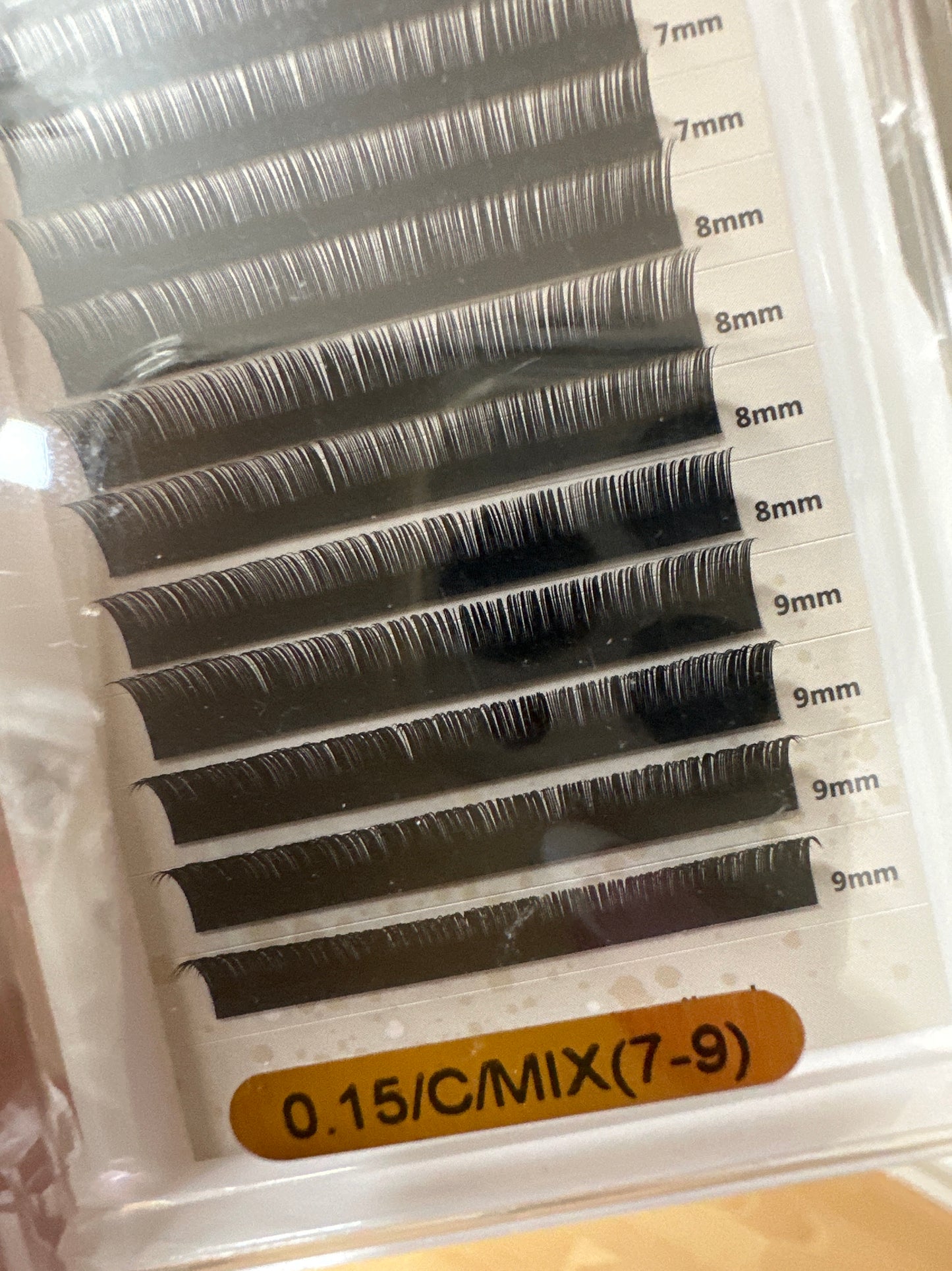 Wimpern SBN 0.15 Mix Tray C Curl (7-9)