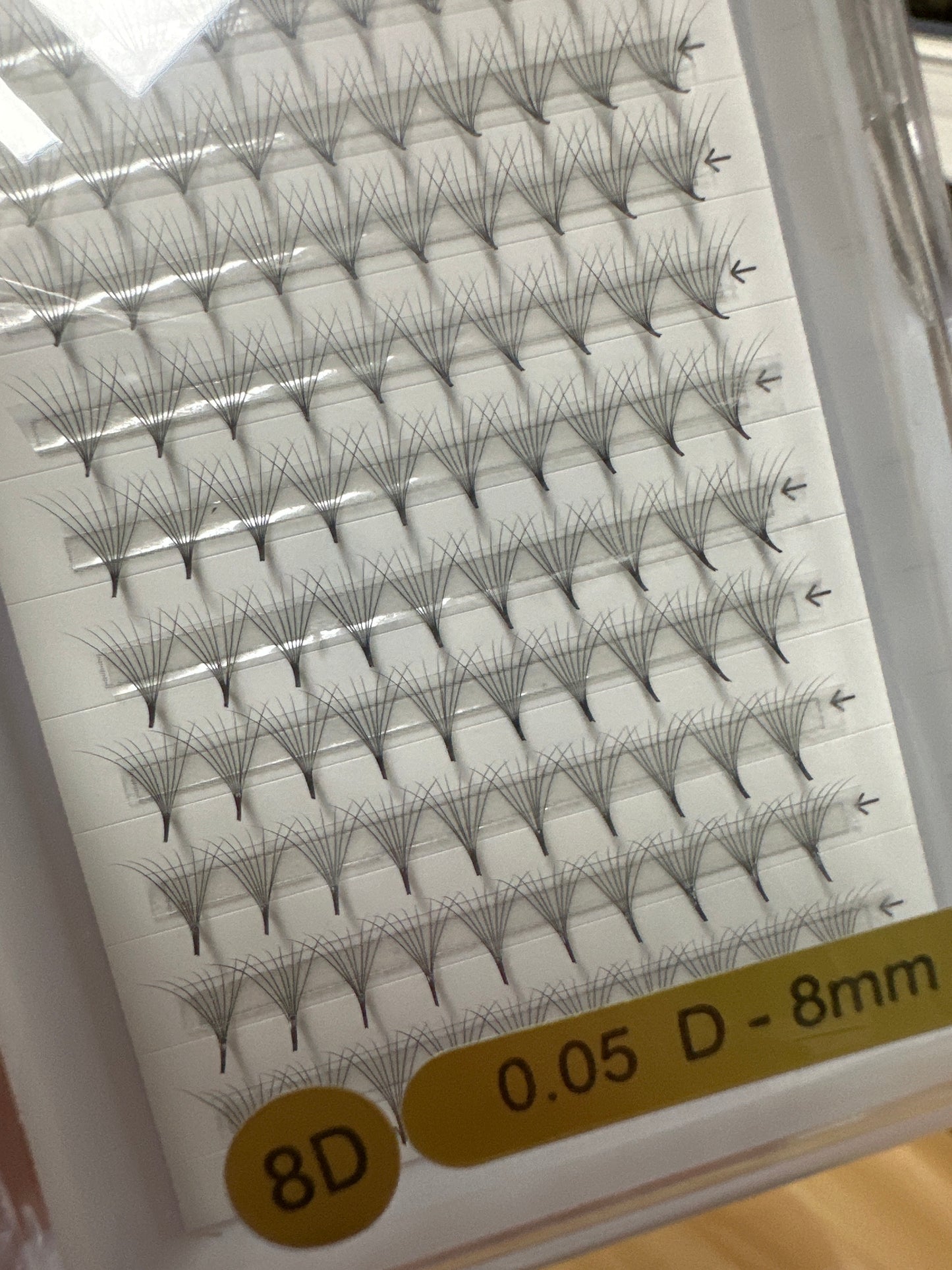 Fertigfächer Volumenfächer Wimpern D 0.05 8mm 8D