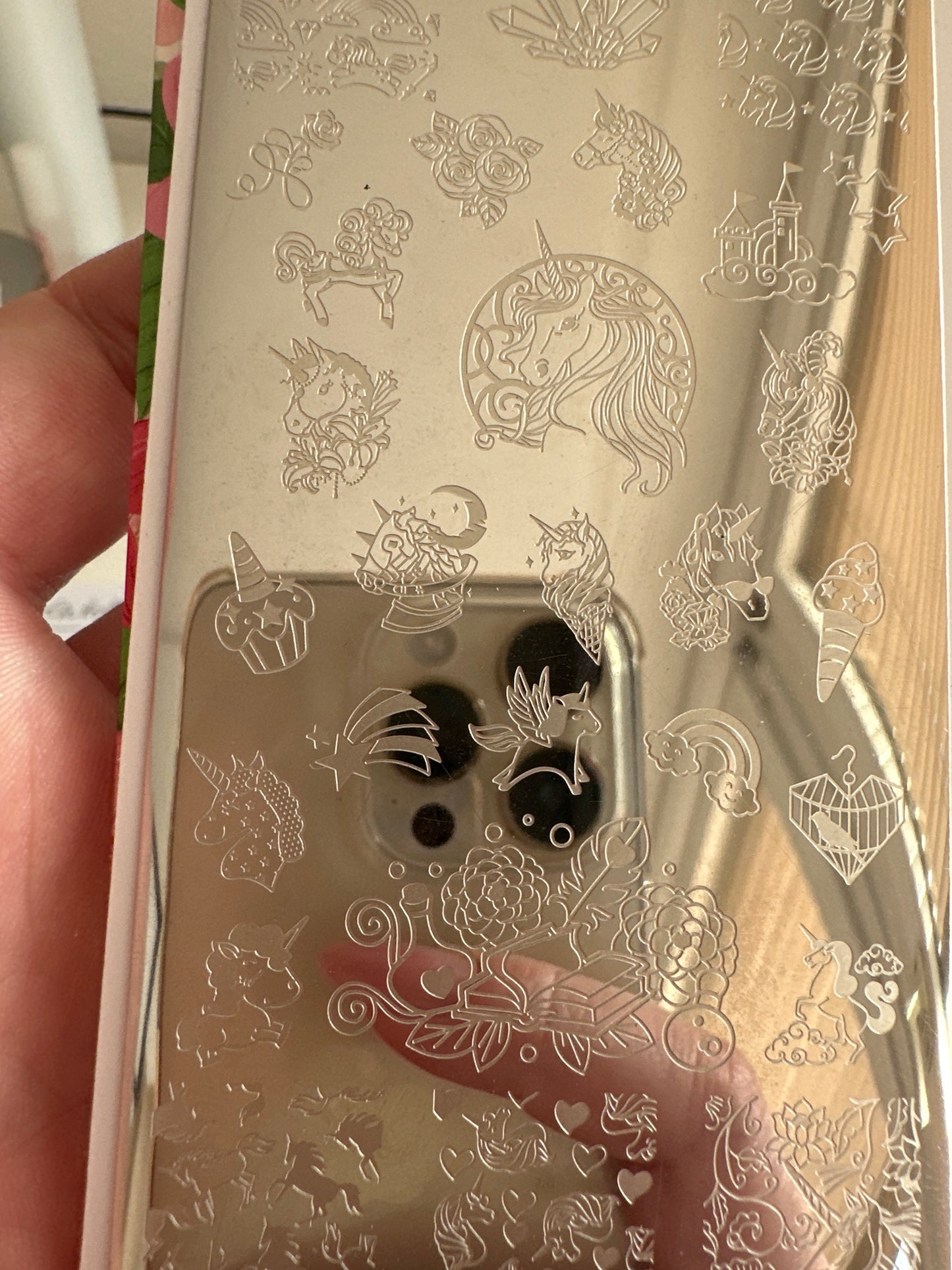 Stamping Schablone Einhorn