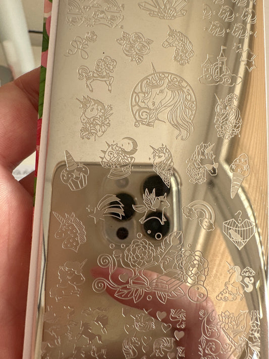 Stamping Schablone Einhorn