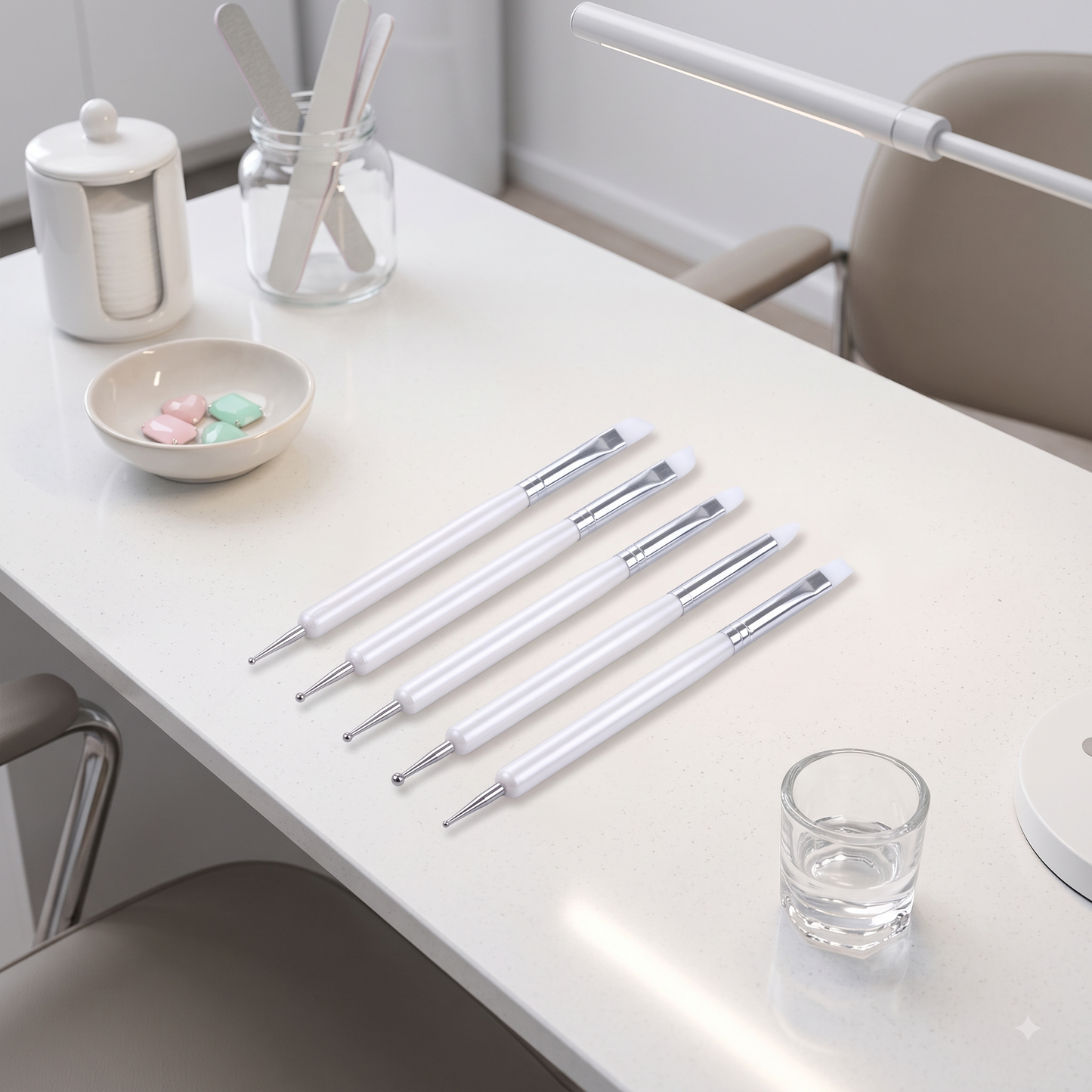 Silikon Pinsel & Dotting Spot Tool Set 5 Stk.