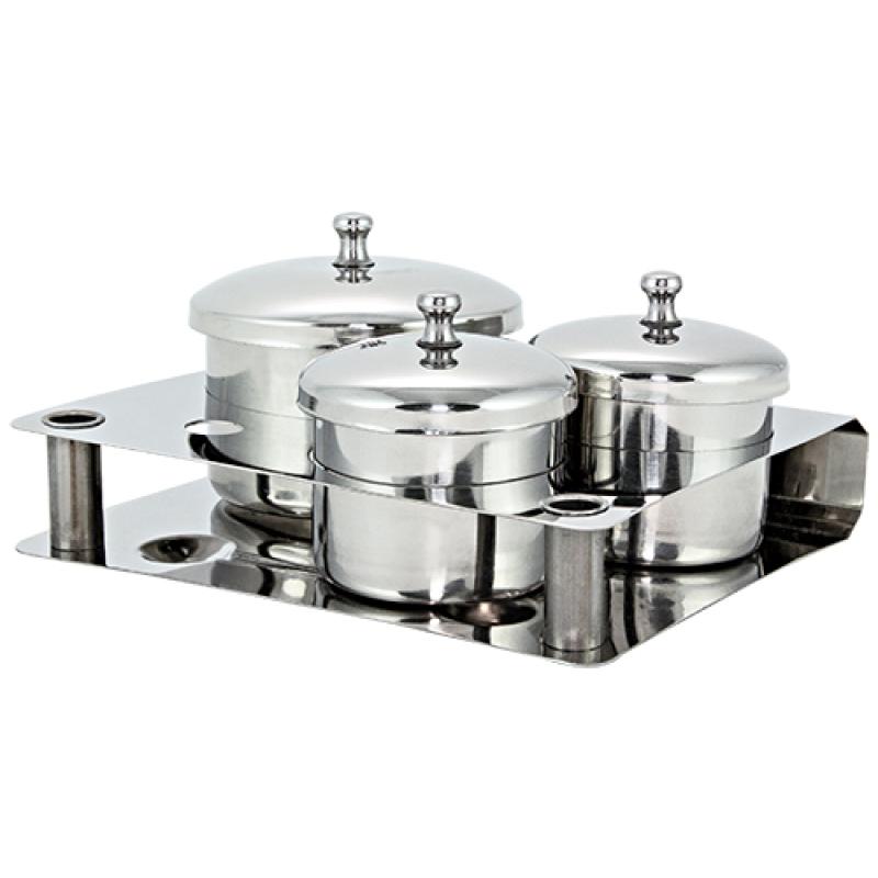Acryl Dosen Behälter metall 3er Set