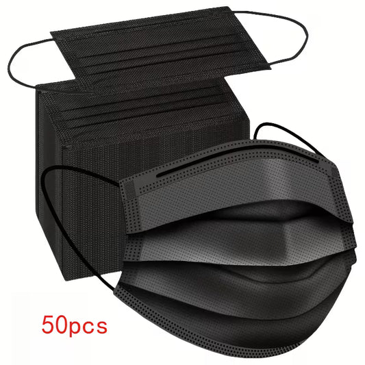 Gesichtsmasken Mundschutz schwarz 50 Stk.