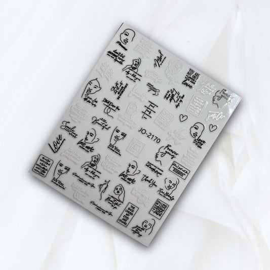 Nailart Sticker | Faces JO-2170