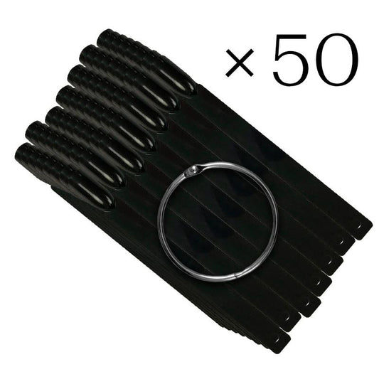 Fächertips schwarz 50 Stk. am Ring