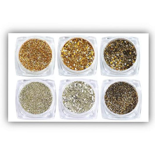 Glitter Mix Set Gold 6 Stk.