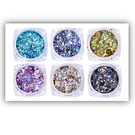 Glitter Mix Set Holo Mix 6 Stk.
