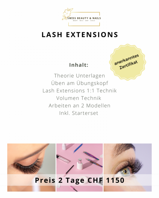 Kurs Lashextensions 2 Tage