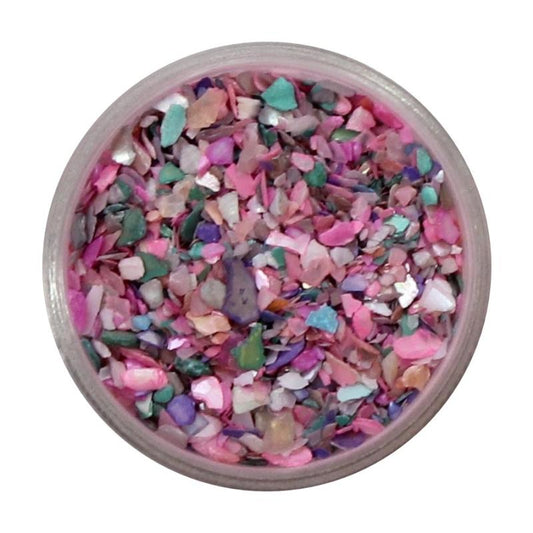 Muschelsplitter Rosa Bunt
