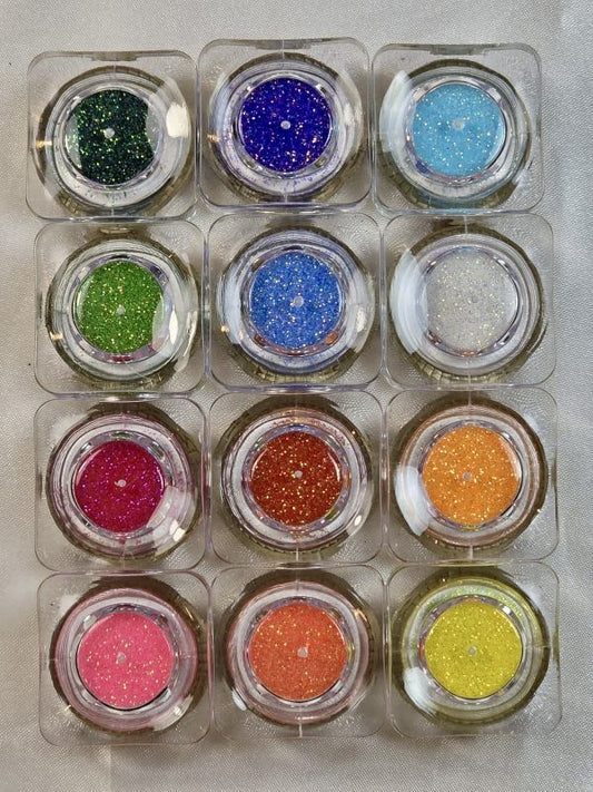 Nailart Neonglitter lose 12 Stk.